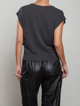 Terrance Tuck Tee in Tissue Jersey - Vintage Black