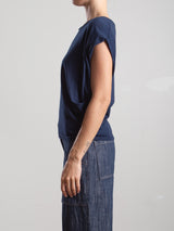Terrance Tuck Tee in Tissue Jersey - Midnight