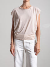 Terrance Tuck Tee in Tissue Jersey - Sand