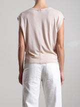 Terrance Tuck Tee in Tissue Jersey - Sand