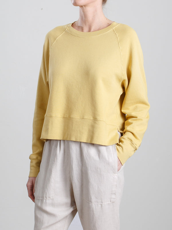 Sophia Crop Sweatshirt in French Terry - Bamboo