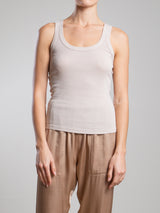 Cass Tank in Lightweight Rib - Cement