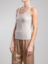 Cass Tank in Lightweight Rib - Cement