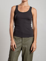 Cass Tank in Lightweight Rib - Carbon