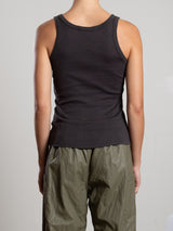 Cass Tank in Lightweight Rib - Carbon