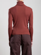 Cleo Turtleneck in Lightweight Rib - Sienna