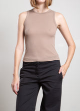 Athena Hi-Neck Tank in Lightweight Rib - Foundation
