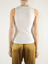 Athena Hi-Neck Tank in Lightweight Rib - Stone