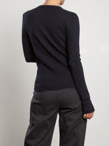 Jimmy Long-Sleeve Tee in Thermal - Black