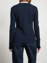 Jimmy Long-Sleeve Tee in Thermal - Ink