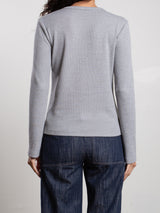 Jimmy Long-Sleeve Tee in Thermal - Light Grey