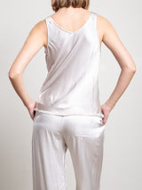 Jennie Tank in Vintage Satin - Parchment