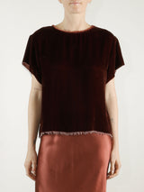 Piper Tee in Velvet - Mahogany