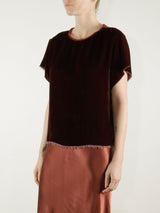 Piper Tee in Velvet - Mahogany