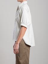 Claude Shirt in Faux Leather - Ivory