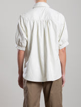 Claude Shirt in Faux Leather - Ivory