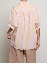 Claude Shirt in Riviera Stripe - Light Pink