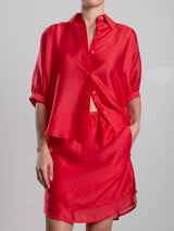 Claude Shirt in Gossamer - Cherry