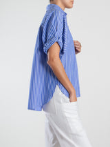 Claude Shirt in Provence Stripe - Blue/White