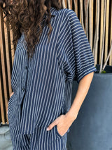 Claude Shirt in Marina Stripe - Ink