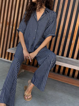 Claude Shirt in Marina Stripe - Ink