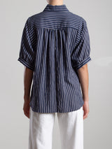 Claude Shirt in Marina Stripe - Ink