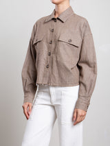 Izzy Shirt in Linen Twill - Sparrow