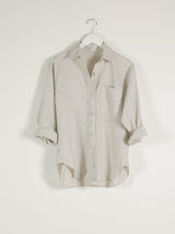 Jessie Shirt in French Linen - Cement