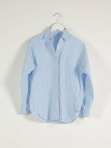 Jessie Shirt in Italian Poplin - Banker Blue