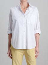 Jessie Shirt in Italian Poplin - White