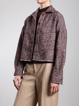 Esme Shirt in Herringbone - Burgundy