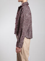 Esme Shirt in Herringbone - Burgundy