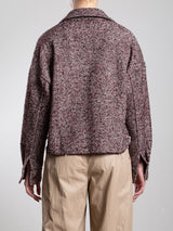 Esme Shirt in Herringbone - Burgundy