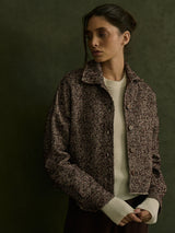 Esme Shirt in Herringbone - Burgundy