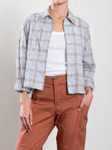 Esme Shirt in Whisper Plaid - Breeze