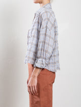 Esme Shirt in Whisper Plaid - Breeze