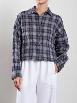 Esme Shirt in Whisper Plaid - Night
