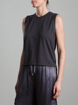 Liv Tank in Supima Slub - Carbon