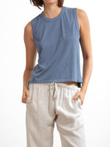 Liv Tank in Supima Slub - Denim