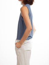 Liv Tank in Supima Slub - Denim