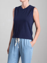 Liv Tank in Supima Slub - Midnight