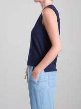 Liv Tank in Supima Slub - Midnight