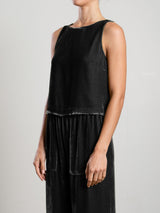 Sylvie Tank in Velvet - Black
