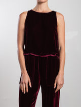 Sylvie Tank in Velvet - Oxblood