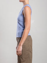 Joan Tank in Cashmere Jersey - Blue Jay