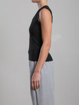 Joan Tank in Thermal - Black