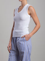 Joan Tank in Thermal - White