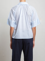 Halle Shirt in Spanish Voile - Pale Sky