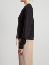Sara Crewneck in French Terry - Black