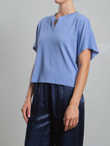 Iris Tee in Supima Slub - Blue Jay